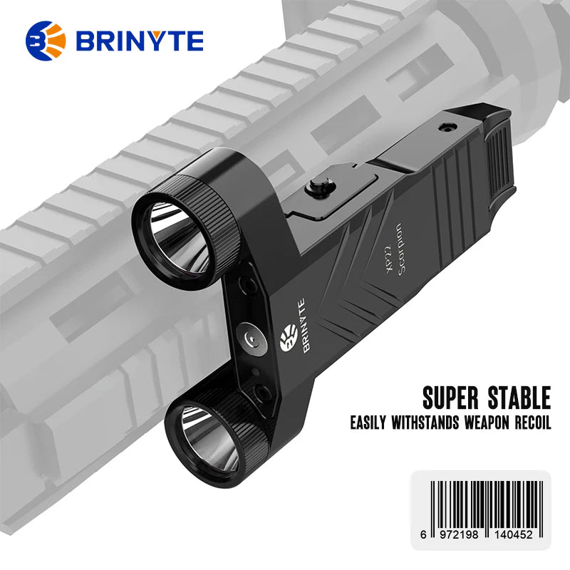 Rail Mounted Rifle flashlight 1300+Lumens