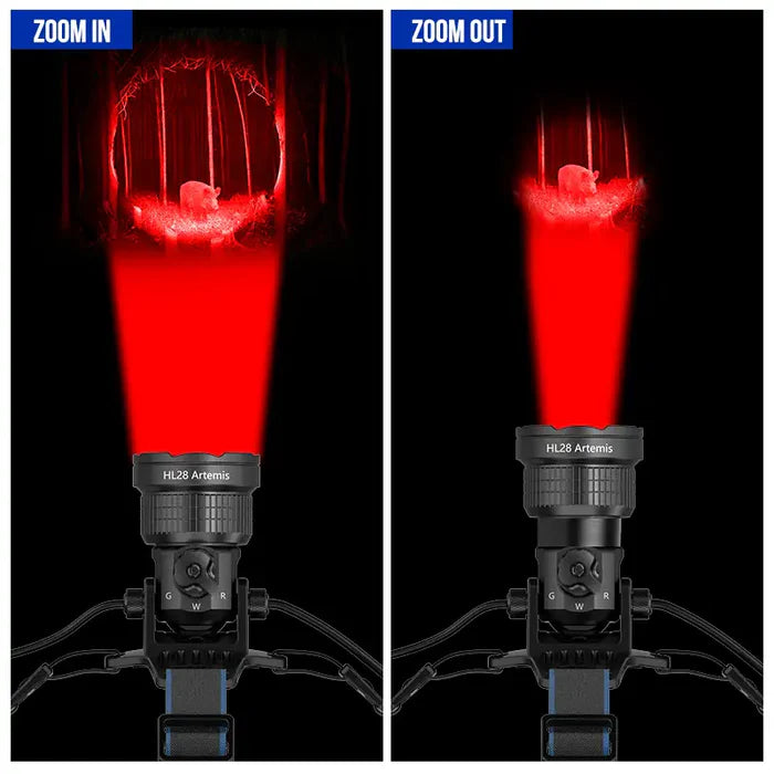 HL28 Headlamp with Ultra-long Battery Life ,White/Green/Red 0r White/IR Night Hunting Light