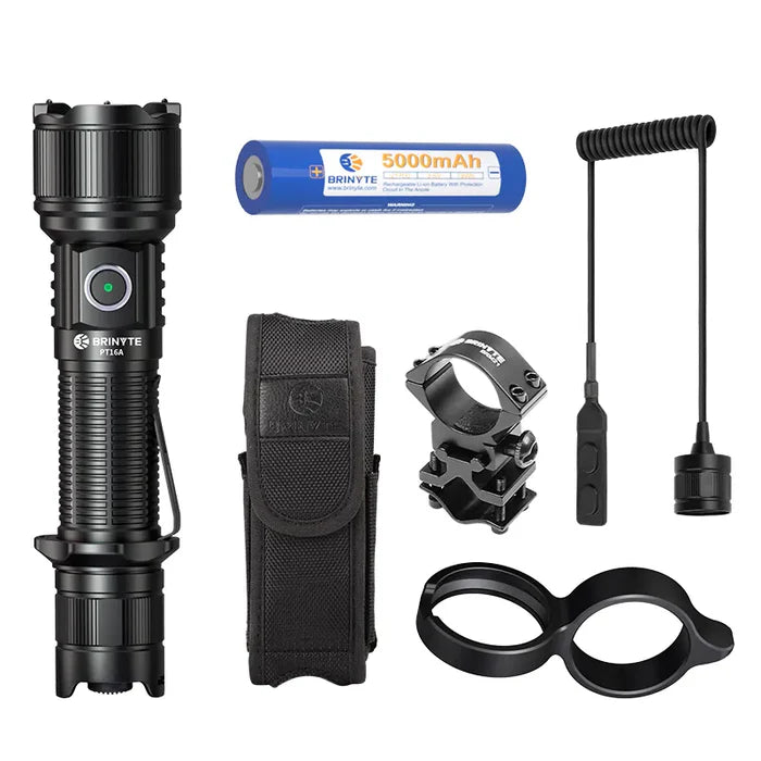 PT16A - 3000Lumens Tactical Flashlight with Tungsten Steel Tips