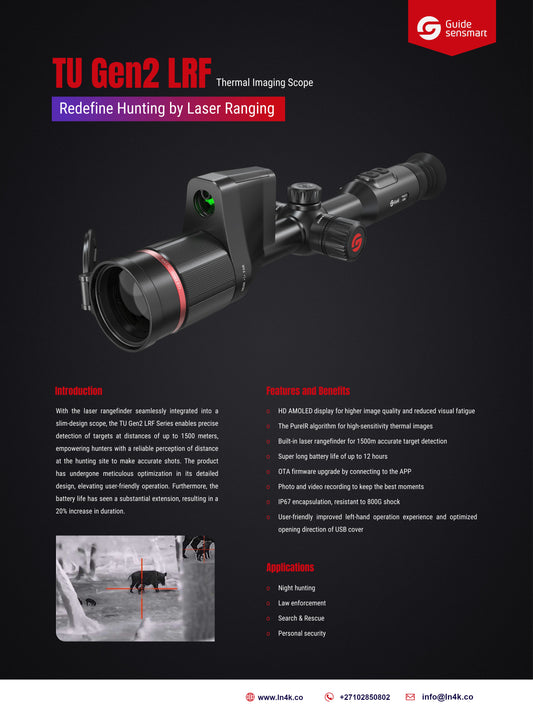 Thermal Imaging Scope with Laser Range Finder - TU Gen2 LRF